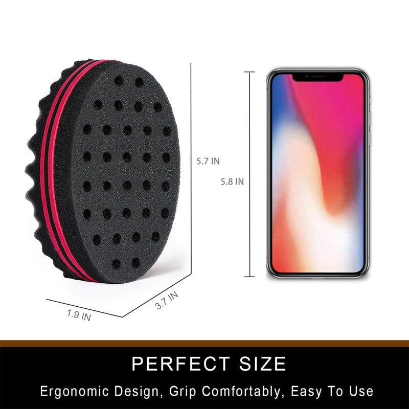BE BIGEDDIE Magic Twist Hair Sponge, Barber Hair Brush Sponge, Styling Tool For Afro Curl, Coils, Dreadlocks (2 PACK) - Image 2